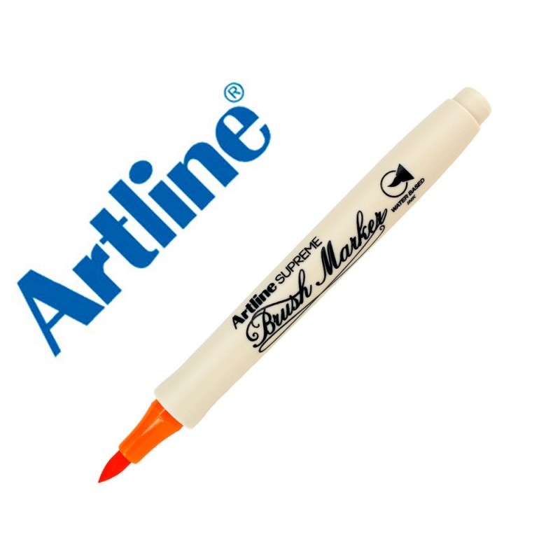 Rotulador artline supreme brush epfs pintura base de agua punta tipo pincel trazo fino naranja Rotulador artline supreme brush epfs pintura base de agua punta tipo pincel trazo fino naranja