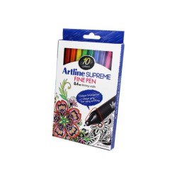 Rotulador artline supreme epfs200 fine liner punta de fibra 0,4 mm bolsa 10 unidades colores surtidos
