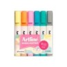 Rotulador artline fluorescente ek-660 colores pastel bolsa de 6 unidades colores surtidos