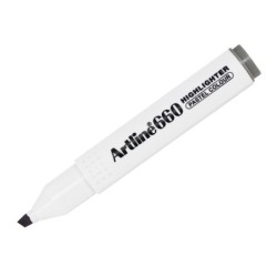 Rotulador artline fluorescente ek-660 gris pastel punta biselada