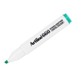 Rotulador artline fluorescente ek-660 verde pastel punta biselada