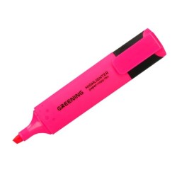 Rotulador greening fluorescente punta biselada rosa