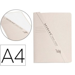 Subcarpeta cartulina tarifold 100% ecologica 226 g/m2 din a4 con bolsa frontal pack de 10 unidades