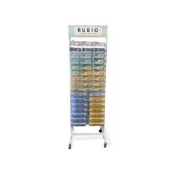 Expositor rubio suelo metalico pequeño cuadernos 400 unidades surtidas