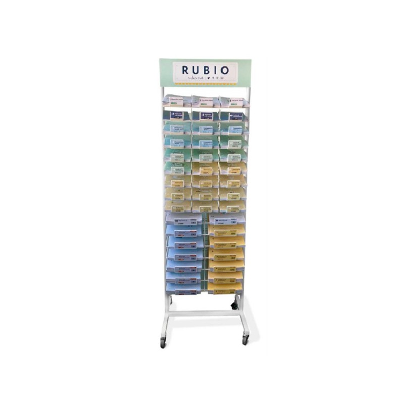 Expositor rubio suelo metalico pequeño cuadernos 400 unidades surtidas Expositor rubio suelo metalico pequeño cuadernos 400 unidades surtidas