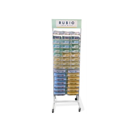 Expositor rubio suelo metalico pequeño cuadernos 400 unidades surtidas