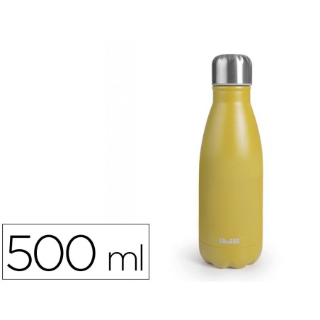 Botella portaliquidos ibili acero inoxidable termo color mango capacidad 500 ml