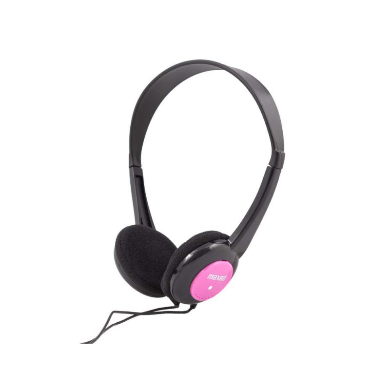 Auriculares maxell infantil diadema jack 3,5 mm longitud cabel 1,2 mt color rosa
