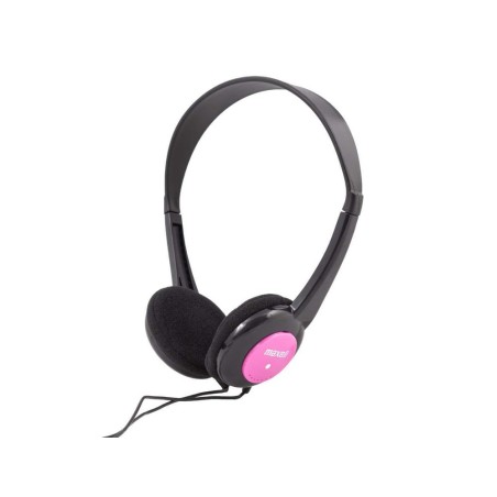 Auriculares maxell infantil diadema jack 3,5 mm longitud cabel 1,2 mt color rosa