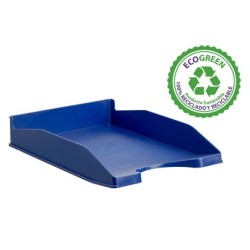 Bandeja sobremesa archivo 2000 ecogreen plastico 100% reciclada apilable formatos din a4 y folio color azul