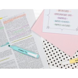 Rotulador stabilo fluorescente fino swing cool pastel bombonera de 100 unidades colores surtidos