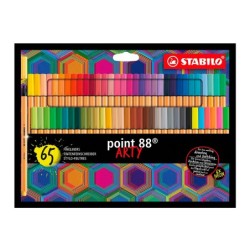 Rotulador stabilo point 88 punta de fibra arty line estuche carton de 65 unidades colores surtidos