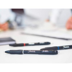 Boligrafo sharpie retractil tinta gel punta 0,7 mm color rojo