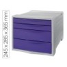 Fichero cajones de sobremesa esselte colour breeze plastico 4 cajones color lavanda