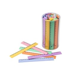 Regla faibo plastico 16 cm bote de 100 unidades colores surtidos
