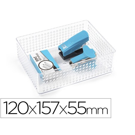 Organizador de sobremesa plasticforte transparente n 2 120x157x55 mm