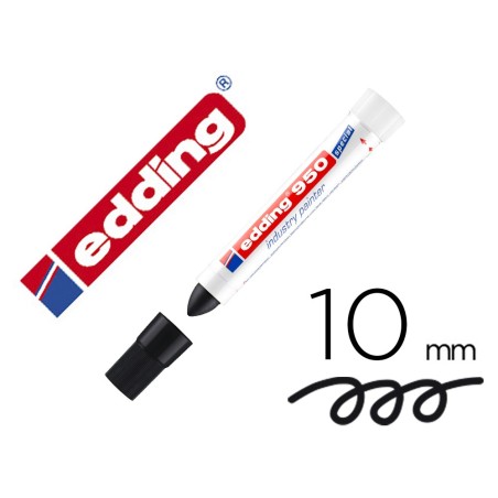 Marcador edding permanente 950 pasta opaca negra punta redonda 10 mm para superficies oxidadas/rugosas