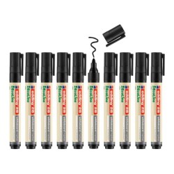 Rotulador edding 28 para pizarra blanca ecoline 90% reciclado color negro punta redonda 1,5-3 mm recargable
