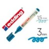 Rotulador edding 21 marcador permanente ecoline 90% reciclado color azul punta redonda 1,5-3 mm recargable