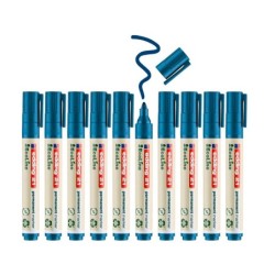 Rotulador edding 21 marcador permanente ecoline 90% reciclado color azul punta redonda 1,5-3 mm recargable