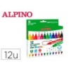 Rotulador alpino duo stamper caja de 12 unidades colores surtidos