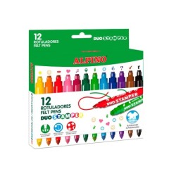 Rotulador alpino duo stamper caja de 12 unidades colores surtidos