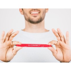 Rotulador q-connect marcador permanente doble punta color rojo 0,4 mm y 1 mm
