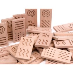Juego didactico andreutoys domino sensorial madera 28 piezas