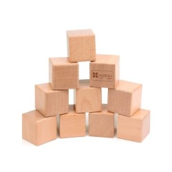 Juego didactico andreutoys 10 cubos sensoriales con sonido madera