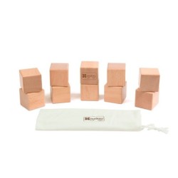 Juego didactico andreutoys 10 cubos sensoriales con sonido madera