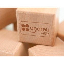 Juego didactico andreutoys 10 cubos sensoriales con sonido madera