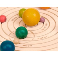Juego didactico andreutoys sistema solar 3d madera