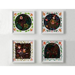 Juego didactico mideer scratch art card boy