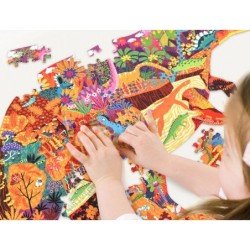 Puzle mideer mundo de dinosaurios con forma animal grande 280 piezas