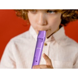 Flauta hohner 9508 color lavanda funda verde y transparente