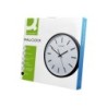 Reloj q-connect de pared de plastico redondo 34,4 cm movimiento silencioso color negro