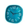 Reloj q-connect de pared de plastico redondo 30 cm movimiento silencioso color azul