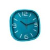 Reloj q-connect de pared de plastico redondo 30 cm movimiento silencioso color azul