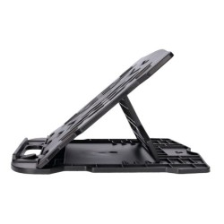 Soporte q-connect para portatil hasta 17\ ajustable 7 angulos diferentes color negro 260x280x60 mm