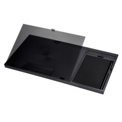 Soporte q-connect ancho para portatil movil raton hasta 17\ ajustable 7 angulos diferentes color negro