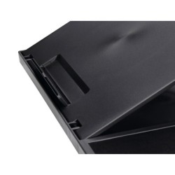 Soporte q-connect ancho para portatil movil raton hasta 17\ ajustable 7 angulos diferentes color negro