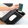 Soporte q-connect ancho para portatil movil raton hasta 17\ ajustable 7 angulos diferentes color negro