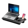Soporte q-connect ancho para portatil movil raton hasta 17\ ajustable 7 angulos diferentes color negro