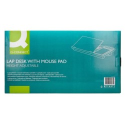 Soporte q-connect ancho para portatil movil raton hasta 17\ ajustable 7 angulos diferentes color negro
