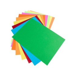Bloc trabajos manuales liderpapel cartulina 240x315mm 10 hojas 5 colores neon  5 colores intensos