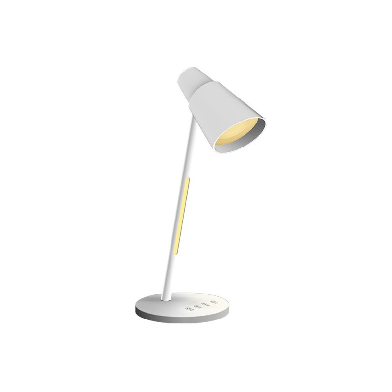 Lampara de oficina q-connect sobremesa abs tactil 6w 32 led 330lm color blanco Lampara de oficina q-connect sobremesa abs tactil 6w 32 led 330lm color blanco