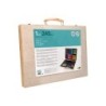Estuche de pintura liderpapel madera 245 piezas maletin 49x36,6x4,5 cm
