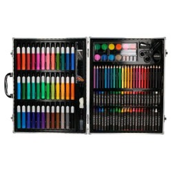 Estuche de pintura liderpapel aluminio 150 piezas maletin 37,8x29,7x4,6 cm