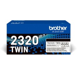 Toner brother tn-2320 dcpl2520dw /2540d/ mfcl2700dw / 2720dw / 2740dw negro 2600 paginas pack 2 unidades