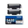 Toner brother tn2420twin para dcp-l2510/ 2530 / 2550 / hl-l2375 negro 3000 paginas pack 2 unidades